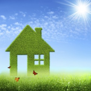 Eco House. Abstract environmental backgrounds